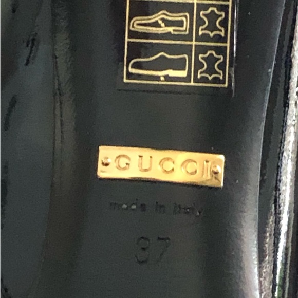 Authentic New In Box Gucci Vernice Crystal Nero Ankle Booties Size 7 - Picture 7 of 13